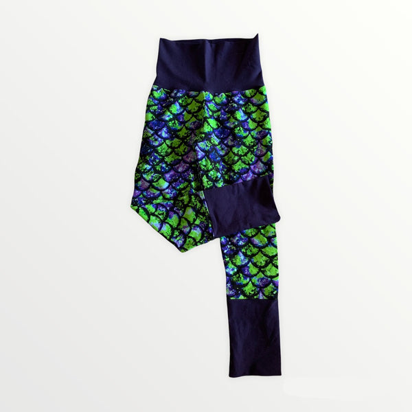 Dragon Scale print with Navy-Purple cuffs & waistband.