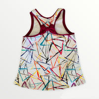 Geo Stripes Girls Racer Back