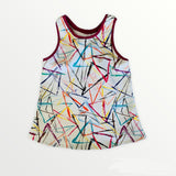 Geo Stripes Girls Racer Back